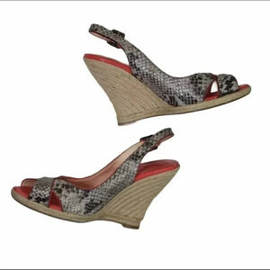 Audrey Brooks 8.5 faux snakeskin espadrilles‎